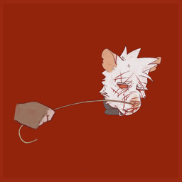 abuse ambiguous_gender anthro bdsm blood bodily_fluids brown_body caning collar disembodied_hand duo fur gore hand_shot head_only male male/ambiguous male_anthro notched_ear ouch pain red_background simple_background submissive submissive_anthro submissive_male torture white_body white_fur wound_on_face wounded contort_desire toilet_(contort_desire) mammal murid murine rat rodent 1:1 absurd_res headshot_portrait hi_res portrait