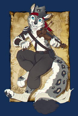 anthro bowed_string_instrument clothing male map musical_instrument solo string_instrument violin sturmschwinge odin36519 felid mammal pantherine snow_leopard alpha_channel