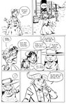 alcelaphine antelope anthro bovid clothing comic cowboy_hat daughter_(lore) dialogue english_text female gnu group hat headgear headwear hi_res hug jamil_gonzalez jasper_gold_(character) lagomorph leporid male mammal monochrome mother_(lore) mother_and_child_(lore) mother_and_daughter_(lore) murid murine parent_(lore) parent_and_child_(lore) parent_and_daughter_(lore) poncho rabbit rodent straw_in_mouth text the_tale_of_jasper_gold town western wild_west