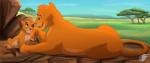 brown_eyes cloud countershading detailed_background duo eye_contact female feral fur green_eyes happy listening looking_at_another love lying male open_mouth orange_body orange_countershading orange_fur outside pawpads plant relaxing rock savanna side_view sitting sky smile tan_body tan_countershading tree albinoraven666fanart disney the_lion_king simba_(the_lion_king) felid lion mammal pantherine hi_res