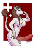 animal_genitalia animal_penis anthro balls big_penis biped breasts equine_genitalia equine_penis erection genitals gynomorph hair horn intersex looking_at_viewer nipples nude penis solo standing tail vein iggi blizzard_entertainment warcraft tala_grovehorn bovid bovine mammal tauren hi_res