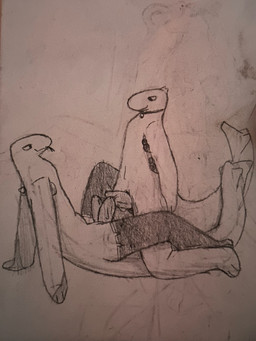 2_penises aircraft anthro clothing collar genitals legwear lying machine multi_genitalia multi_penis on_back on_top penis slit_play thigh_highs vehicle wet wet_penis aeromorph humanoid living_aircraft living_machine living_vehicle hi_res