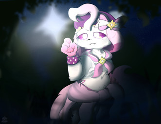 anthro asian_clothing belly bright clothing east_asian_clothing femboy floppy_ears forest forest_background fur heart_symbol hoodie hoodie_around_waist japanese_clothing japanese_school_uniform kemono light_source low_light male moon night pink_body pink_fur plant school_uniform shadow smile snaggle_tooth solo star staring_up tied_panties topwear tree underwear uniform ebbandfloatzel nintendo pokemon yume_(sylvpak) eeveelution generation_4_pokemon leafeon pokemon_(species) absurd_res hi_res