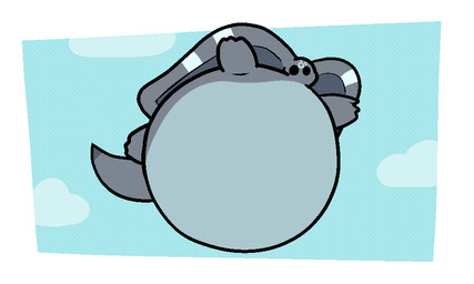 air_inflation belly big_belly black_outline blue_belly border cloudy_background flapping grey_body grey_tail huge_belly hyper hyper_belly inflation long_ears outline tail white_body guffindoesart ito_(areoants) aquatic fish ray_(fish) stingray 2025 5:3 animated loop seamless_loop