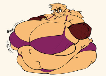 anthro armwear belly big_belly big_breasts black_nose breasts bulging_breasts clothing ear_piercing eyelashes fangs female fishnet_armwear fishnet_clothing fur hair huge_breasts motion_lines obese obese_anthro obese_female overweight overweight_anthro overweight_female piercing simple_background slosh sloshing_breasts solo tan_body tan_fur tan_hair teeth white_background kaboodles brianna_(kaboodles) mean_brianna_(kaboodles) bear mammal 2026 hi_res