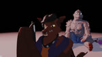 anthro bottomwear cellphone clothed clothing collar duo electronics facial_piercing furgonomics furry-specific_piercing hat headgear headwear humor laugh male male/male muscular muscular_male nose_piercing nose_ring phone piercing poncho ring_piercing shorts sitting topless topless_male crossroadspony game_grumps rvb_revolution andee_(rvb_revolution) samael_wurlitz bat chupadore mammal 16:9 3d_(artwork) 3d_animation animated blender_(artwork) digital_media_(artwork) short_playtime sound webm widescreen