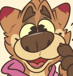 anthro big_nose close-up countershading male silly solo zankytime zanky canid canine canis domestic_dog mammal cropped icon