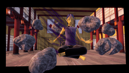day dojo magic male meditation not_furry solo stormxshocker human mammal 16:9 3d_(artwork) digital_media_(artwork) hi_res widescreen