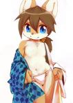 anthro asian_clothing blue_eyes bulge clothed clothing east_asian_clothing fundoshi fur hair japanese_clothing kemono looking_at_viewer male navel nipples pawpads simple_background smile solo topless underwear white_background young young_anthro kuroisumi cyberconnect2 drecom full_bokko_heroes shino_inuzuka_(full_bokko_heroes) canid canine fox mammal hi_res