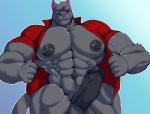 abs anthro areola balls biceps big_muscles big_nipples big_penis body_hair bottomless clothed clothing erection front_view fur genitals grey_body grey_fur happy_trail huge_muscles huge_penis humanoid_genitalia humanoid_penis hyper hyper_muscles hyper_navel male muscular muscular_anthro muscular_male navel navel_piercing nipple_piercing nipples one_eye_closed open_clothing open_shirt open_topwear outie_navel pecs penis piercing pink_nose presenting pubes quads serratus shirt smile solo thick_penis topwear undressing vein veiny_penis cursedmarked waffle_(artist) waffle_(ashwaffles) canid canine canis mammal wolf artist_collaboration