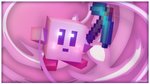 abstract_background ambiguous_gender black_eyes border diamond_pickaxe feet not_furry nude pickaxe pink_background pink_body pink_hands pink_skin pupils red_feet rosy_cheeks simple_background solo square square_eyes square_pupils standing unusual_eyes unusual_pupils white_border nicochr1 kirby_(series) microsoft minecraft mojang nintendo super_smash_bros. super_smash_bros._ultimate xbox_game_studios kirby alien waddling_head diamond_(disambiguation) 16:9 2020 3d_(artwork) crossover digital_media_(artwork) hi_res widescreen