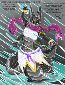 4_arms apode battle clothing cuff_(restraint) cult cultist dripping female gold_cuffs heart_symbol horn latex latex_body latex_clothing latex_skin legless metal_cuffs multi_arm multi_limb purple_eyes purple_latex rear_view restraints serpentine symbol symbol_on_clothing symbol_on_head tendrils riggedreded canid canine draconcopode fox hybrid latex_creature latex_snake mammal naga 2025 hi_res