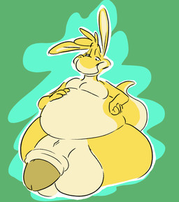 anthro balls big_balls big_penis genitals huge_balls huge_penis jglizardsnax male obese overweight penile penis solo toony lizardsnax lizard reptile scalie hi_res