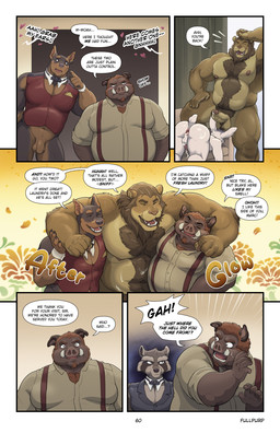 5_panel_comic after_anal after_sex anthro anus armpit_hair balls black_text bodily_fluids body_hair bottomless bottomless_anthro bottomless_male bow_tie clothed clothing cum cum_in_ass cum_inside cum_on_another cum_on_balls cum_on_belly cum_on_body cum_on_chest cum_on_penis dialogue duo eyebrows fur gaping gaping_anus genital_fluids genitals group humanoid_genitalia humanoid_penis looking_at_another male male/male male_penetrated muscular muscular_anthro muscular_male nipples nude nude_anthro nude_male open_mouth penetration penis speech_bubble suspenders tail talking_to_another teeth text topwear topwear_only thepurp aldrich_haynes_(thepurp) blake_harper_(thepurp) finn_(thepurp) hudson_(thepurp) marcus_(thepurp) canid canine canis dobermann domestic_dog felid lagomorph leporid lion mammal pantherine pinscher procyonid rabbit raccoon suid suine sus_(pig) wild_boar absurd_res comic digital_media_(artwork) english_text hi_res