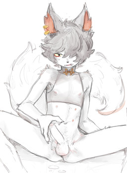 adolescent after_masturbation after_orgasm after_penile_masturbation anthro balls bodily_fluids butt butt_from_the_front clothing crop_top cum cum_on_ground cum_on_hand cum_on_own_hand cum_on_own_penis cum_on_penis cum_on_self ear_piercing ear_ring erection fangs fluffy fluffy_tail front_view genital_fluids genitals hair hair_over_eye male male_anthro medium_hair multi_nipple navel nipples penis piercing ring_piercing shirt simple_background spread_legs spreading tail teeth topwear translucent translucent_clothing translucent_crop_top translucent_shirt translucent_topwear young young_anthro young_male shinni arknights hypergryph studio_montagne aak_(arknights) domestic_cat felid feline felis mammal 2025 hi_res