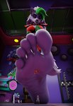 5_toes anthro barefoot biped clothing colored_nails eyebrows eyelashes feet female foot_fetish foot_focus green_nails group hair humanoid_feet inside larger_female machine micro nails plantigrade size_difference soles text toes wrinkled_feet wrinkles kenuwu five_nights_at_freddy's five_nights_at_freddy's:_security_breach scottgames steel_wool_studios glamrock_chica glamrock_freddy roxanne_wolf animatronic avian bear canid canine canis human mammal robot wolf 2024 3d_(artwork) absurd_res artist_name digital_media_(artwork) english_text hi_res