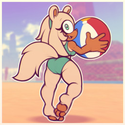 3_toes anthro ball beach beach_ball big_butt bikini butt clothing fangs feet female inflatable looking_at_viewer looking_back looking_back_at_viewer open_mouth open_smile pawpads smile smiling_at_viewer solo swimwear teeth toes two-piece_swimsuit cocomania sega sonic_the_hedgehog_(series) coco_the_ferret fan_character domestic_ferret mammal mustelid musteline true_musteline weasel 1:1 absurd_res hi_res