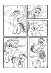 2012 anus apple applejack_(mlp) black_and_white bucket clothing comic container cowboy_hat cutie_mark dialogue duo earth_pony english_text equid equine feathered_wings feathers female fence feral food freckles friendship_is_magic fruit hasbro hat headgear headwear hi_res horse mammal money monochrome my_little_pony mythological_creature mythological_equine mythology pegasus plant pony quadruped rainbow_dash_(mlp) rhk simple_background tail text tree white_background wings wood