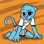 anthro clothed clothing cute_fangs fangs female looking_at_viewer mature_anthro mature_female panties solo teeth underwear saltcore cartoon_network the_amazing_world_of_gumball nicole_watterson domestic_cat felid feline felis mammal 1:1 2011