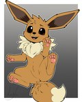 female feral heart_pawpads pawpads solo kurodfox nintendo pokemon eevee generation_1_pokemon pokemon_(species) 4:5 hi_res tagme