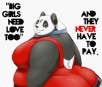 anthro blue_eyes clothed clothing female looking_at_viewer obese obese_anthro obese_female overweight overweight_anthro overweight_female smile solo gillpanda gillpanda_(character) bear giant_panda mammal