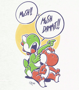 3_toes anthro barefoot dialogue duo feet gesture half-closed_eyes hand_gesture hindpaw looking_at_another looking_back looking_back_at_another looking_up narrowed_eyes nude open_mouth paws pointing shell sitting sitting_on_another soles speech_bubble teeth text toes tongue edtropolis mario_bros nintendo super_mario_bros_wonder green_yoshi red_yoshi yoshi 2023 english_text hi_res signature