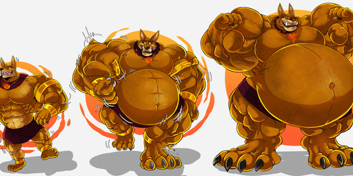 4_toes anthro belly big_belly brutification feet growth huge_belly hyper hyper_belly male muscle_growth musclegut muscular smile solo standing toes transformation tankdragon xibalbakat disney kim_possible jackal_(kim_possible) jackie_the_jackal canid canine canis human jackal mammal absurd_res hi_res