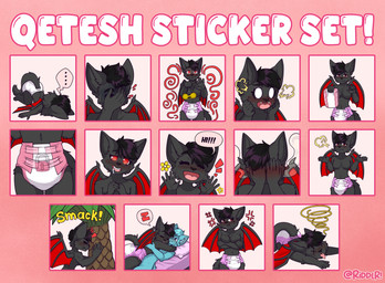 ageplay anthro black_hair black_nose blue_body blue_fur blue_hair blush bodily_fluids clothed clothing covering covering_face diaper drooling duo empty_eyes eyelashes eyes_closed facepalm female female_anthro fur grey_body grey_fur hair holding_diaper infantilism lying mouth_closed on_front open_mouth pink_diaper red_eyes roleplay saliva short_hair simple_background solo standing touching_diaper wearing_diaper white_background white_diaper riddlr bat felid hybrid mammal hi_res multiple_images