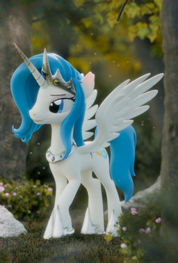 blue_eyes blue_mane blue_tail collar crown cutie_mark eyeshadow feathered_wings feathers female feral forest_background gem headgear horn makeup mane regalia smile solo standing tail wings foxventus friendship_is_magic hasbro my_little_pony mythology princess_zephyr_(captain_tyler) zephyr_de_luca_(captain_tyler) crystal_pony_(mlp) equid equine mammal mythological_creature mythological_equine winged_unicorn 3d_(artwork) absurd_res digital_media_(artwork) hi_res