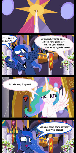 2015 castle comic duo english_text equine female feral friendship_is_magic hair horn long_hair mammal multicolored_hair my_little_pony princess_celestia_(mlp) princess_luna_(mlp) skrysal text winged_unicorn wings
Rating: Questionable
Score: 6
User: AstrumSpark
Date: February 02, 2015 2015 castle comic duo english_text equine female feral friendship_is_magic hair horn long_hair mammal multicolored_hair my_little_pony princess_celestia_(mlp) princess_luna_(mlp) skrysal text winged_unicorn wings
Rating: Questionable
Score: 6
User: AstrumSpark
Date: February 02, 2015