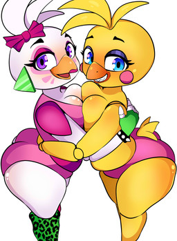 anthro biped breast_squish breasts breasts_frottage butt clothed clothing duo eyelashes female female/female glistening glistening_body looking_at_viewer pink_clothing pupils selfcest smile square_crossover squish thick_thighs white_body yellow_body yttriumi2f five_nights_at_freddy's five_nights_at_freddy's:_security_breach five_nights_at_freddy's_2 scottgames steel_wool_studios chica_(fnaf) glamrock_chica toy_chica_(fnaf) avian bird chicken galliform phasianid 2025 absurd_res digital_media_(artwork) hi_res