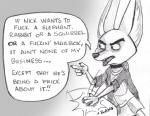 2016 anthro caliosidhe canid canine claws clothed clothing comic disney english_text fennec_fox finnick_(zootopia) fox fur male mammal profanity text true_fox zistopia zootopia