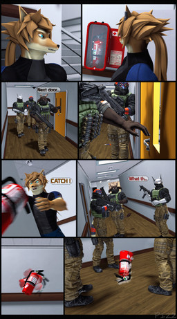 5_fingers action_pose action_scene anthro armor assault_rifle blue_eyes boots bottomwear brown_body brown_fur brown_skin clothed clothed_anthro clothed_male clothing corridor dialogue dialogue_box fingers footwear fur gear gloves group gun hair handgun handwear hospital humanoid_hands inside knife long_hair male mercenary military military_gear military_uniform multicolored_body multicolored_scales orange_body orange_scales pants pistol pose ranged_weapon red_eyes rifle scales shirt shoes short_hair shotgun solo speech_bubble submachine_gun tail text topwear trio uniform vest weapon white_body white_fur white_skin yellow_body yellow_fur yellow_skin xpasha122x petruz_(modeler) unauthorized_life alan_(petruz) cattle_(petruz) dobermann_(petruz) snake_(petruz) bovid bovine canid canine canis cattle dobermann domestic_dog jackal mammal pinscher reptile scalie snake 3d_(artwork) absurd_res comic digital_media_(artwork) english_text hi_res huge_filesize
