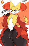 anthro femboy male solo lot_par nintendo pokemon delphox generation_6_pokemon pokemon_(species) 5:8 hi_res