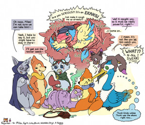avian_feet beak blue_body blush facial_markings feathered_crest feathered_wings feathers feet feral green_eyes head_crest head_markings internal male markings mask_(marking) membrane_(anatomy) same_size_vore tail tail_feathers teasing text toes vore webbed_feet white_markings wings yellow_markings conditional_dnp foxyoreos nintendo pokemon buice_(doesnotexist) fan_character loto_(virulence) miles_(nonine) soggy_(soggybuizel) thunk_(gyro) wobbles_(vivace) avian buizel cramorant eevee ekans generation_1_pokemon generation_4_pokemon generation_8_pokemon pokemon_(species) absurd_res english_text hi_res