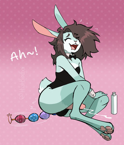 anal anal_bead_pull anal_beads anal_beads_in_ass anal_orgasm anal_penetration anthro big_ears bodily_fluids brown_hair cum cum_while_penetrated dotted_background egg_anal_beads ejaculation eye_through_hair femboy fluffy fluffy_hair fur genital_fluids genitals gloves_(marking) green_body green_fur hair hair_over_eye half-closed_eyes hands-free humanoid_genitalia humanoid_hands humanoid_penis leg_markings looking_pleasured lube_bottle lube_in_ass male male_penetrated markings narrowed_eyes object_in_ass one_eye_closed open_mouth orgasm pattern_background pawpads penetration penis pink_background pink_inner_ear pink_pawpads pink_penis pink_tongue sex_toy sex_toy_in_ass sex_toy_insertion simple_background socks_(marking) solo text tongue translucent translucent_hair white_body white_fur thatbirdboi somesacredbunny lagomorph leporid mammal rabbit 2026 digital_drawing_(artwork) digital_media_(artwork) english_description hi_res