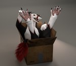 anthro detailed_fur feet fluffy fluffy_fur fluffy_tail fur hindpaw male neck_tuft no_clothing pawpads paws raised_paw realistic realistic_fur realistic_lighting realistic_shading solo tail tail_motion tail_tuft tuft devsergal blender_cycles sergal 3d_(artwork) blender_(artwork) detailed digital_media_(artwork) full-length_portrait hi_res portrait