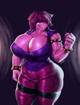 anthro armband big_breasts bracelet breasts cleavage clothed clothing curvy_figure female hair hair_over_eyes huge_breasts huge_thighs jewelry muscular muscular_anthro muscular_female non-mammal_breasts purple_body purple_hair purple_scales scales smile solo spiked_armband spiked_bracelet spikes standing thick_thighs voluptuous wide_hips jindragowolf deltarune undertale_(series) susie_(deltarune) reptile scalie 2022 digital_media_(artwork) hi_res