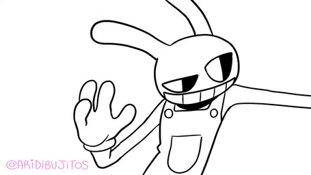 4_fingers anthro butt dancing female fingers gesture group hand_gesture looking_at_viewer male one_eye_closed pawpads scribble_eyes shaking_butt smug_grin thousand_yard_stare thrusting trio v_sign wink winking_at_viewer ari_dibujitos sound_warning glitch_productions misery_x_cpr_x_reese's_puffs the_amazing_digital_circus caine_(tadc) jax_(tadc) pomni_(tadc) digital_creature humanoid lagomorph leporid mammal mouth_creature rabbit 16:9 animated meme short_playtime sound spanish_description webm widescreen