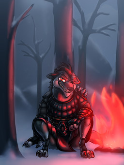 3_toes 4_fingers against_natural_surface against_surface against_tree anthro armor asian_clothing bared_teeth barefoot belt bonfire bruised bruised_eye chinese_clothing clothed clothing countershade_face countershading east_asian_clothing feet fingerless_gloves fingers fire forest fur gauntlets gloves grey_body grey_fur grin handwear looking_at_viewer male one_eye_closed outside pauldron plant scale_armor sitting smile snow solo spiked_armor spikes teeth toes tough_guy tree bassybefuddle conditional_dnp dreamworks kung_fu_panda boss_wolf canid canine canis mammal wolf 2020 3:4 digital_media_(artwork) hi_res