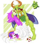 5_fingers anthro anthro_on_anthro anthrofied antlers anus areola blue_hair bodily_fluids breasts butt canon_x_oc cum cum_in_pussy cum_inside duo ear_tuft eyebrows eyelashes feathered_wings feathers female female_penetrated fingers fluffy fluffy_tail fur genital_fluids green_body green_skin hair heart_eyes heart_symbol horn humanoid_hands impregnation insect_wings licking licking_lips male male/female male_penetrating male_penetrating_female multicolored_hair nipples orange_hair ovum penetration pink_hair pink_tail purple_eyes purple_wings red_eyes sex sperm_cell tail tail_grab tail_pull tongue tongue_out tuft vaginal vaginal_penetration white_body white_feathers white_fur wings srklmsama friendship_is_magic hasbro my_little_pony mythology fan_character lila_love_(oc) thorax_(mlp) arthropod changeling equid equine mammal mythological_creature mythological_equine pegasus reformed_changeling 2021 digital_media_(artwork) hi_res