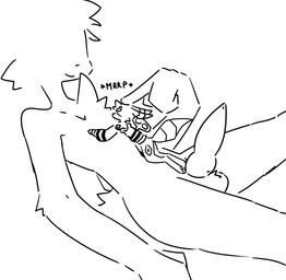 anthro duo genitals male male/male micro penis size_difference toy thepapercrownking nintendo pokemon eeveelution generation_2_pokemon living_toy pokemon_(species) umbreon monochrome