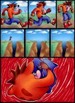 border falling game_over gameplay_mechanics male outside running solo transparent_border dengus-pengus activision crash_bandicoot_(series) crash_bandicoot bandicoot mammal marsupial alpha_channel comic