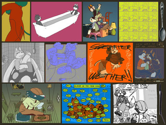 abstract_art anthro apple barefoot bathing bathroom bathtub beaver_tail biped blue_body blue_fur blush bottomless bottomwear box brown_body brown_fur cable clothed clothing coat collared_shirt container countershading cutlery dress_shirt duo eating electronics eyes_closed facing_another facing_each_other feet fluffy fluffy_tail food foot_on_another foot_on_back football_gear football_uniform footwear fruit fur fur_markings furniture gloves_(marking) group hand_truck hankerchief kick kitchen_utensils lamp leg_markings looking_at_viewer looking_away male markings measuring microphone nude pants partially_clothed pawpads paws plant pose rolled_up_sleeves shirt shoes shorts sitting sleeveless_topwear sleeveless_vest socks_(marking) solo spoon standing stool suit suspenders sweater sweater_vest t-shirt tail tailcoat tan_body tan_fur tank_top tape_measure text tools topwear topwear_only trio vest white_body white_fur qs75834 animal_crossing nintendo digby_(animal_crossing) genji_(animal_crossing) kicks_(animal_crossing) rover_(animal_crossing) rudy_(animal_crossing) shep_(animal_crossing) beaver canid canine felid feline lagomorph leporid mammal mephitid rabbit rodent skunk digital_media_(artwork) hi_res monochrome multiple_images