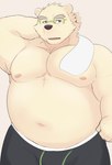 anthro belly bulge clothing eyewear glasses kemono male moobs navel nipples overweight overweight_anthro overweight_male solo towel underwear kisaragi_syoo lifewonders tokyo_afterschool_summoners leib_(tas) bear mammal polar_bear ursine 2021 hi_res