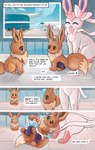 aircraft airplane airport arm_grab dialogue feral group leg_grab male open_mouth ribbons text vehicle utopianvee nintendo pokemon eti_(utopianvee) jenny_(utopian_vee) uto_(utopianvee) eevee eeveelution generation_1_pokemon generation_6_pokemon mammal pokemon_(species) sylveon absurd_res comic english_text hi_res