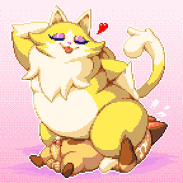 anthro balls belly bodily_fluids brown_body brown_fur cunnilingus duo erection eyeshadow facesitting female fluffy fur genital_fluids genitals makeup male male/female oral overweight overweight_female penis precum sex sitting sitting_on_another size_difference vaginal yellow_body yellow_fur obsbuns capcom monster_hunter monster_hunter_stories fifi_(monster_hunter) navirou domestic_cat felid feline felis felyne lynian mammal 1:1 digital_media_(artwork) pixel_(artwork)