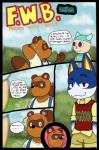 anthro blue_body blue_eyes blue_fur clothing dialogue fur heart_symbol male text cake_top animal_crossing nintendo rover_(animal_crossing) tom_nook_(animal_crossing) canid canine mammal raccoon_dog tanuki 2019 comic digital_media_(artwork) english_text