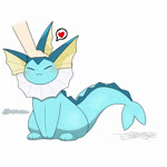 3_toes ambiguous_gender blue_body blush daww eyes_closed feet feral headpat heart_symbol simple_background solo tail tail_motion tail_slam tail_slap tailwag toes sound_warning tontaro nintendo pokemon eeveelution generation_1_pokemon pokemon_(species) vaporeon 1:1 animated short_playtime sound webm