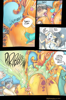 anus belly big_belly black_hair breasts eyes_closed fart fart_fetish female fur genitals group hair markings nipples orange_body orange_fur orange_hair pink_nipples spots spotted_body spotted_fur tail text tongue tongue_out vulva mamabliss shasta domestic_cat felid feline felis haplorhine mammal monkey primate digital_media_(artwork) english_text hi_res